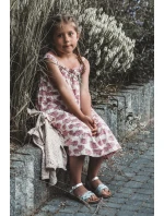 Dětské sandálky se suchým zipem s propletenými pásky modré Dianttha