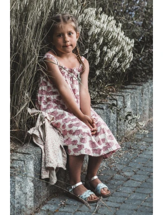 Dětské sandálky se suchým zipem s propletenými pásky modré Dianttha