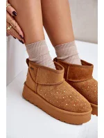 Sněhule se zdobením na platformě Big Star OO274A104 Camel