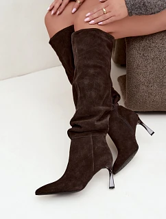 Kozačky na podpatku model 231589 Step in style