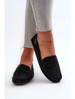 Dámské mokasíny z ekologického semiše černé Rerceria