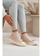 Dámské Tenisky Zateplené Z Eko Kůže Růžové Big Star OO274933 Dámské Tenisky Zateplené Z Eko Kůže Růžové Big Star OO274933