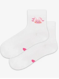 TENKÉ PONOŽKY BARVA 6-11 LET DÍVKY BÍLÉ 30-32