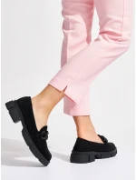 Luxusní černé mokasíny dámské platforma Luxusní černé mokasíny dámské platforma