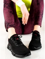 Komfortní tenisky dámské černé bez podpatku Komfortní tenisky dámské černé bez podpatku