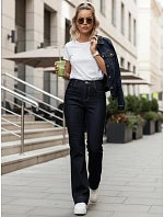 Dámské džíny bootcut s vysokým pasem tmavě modré FashionStreet UY2956