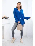 Bavlněná mušelínová košile chrpově modrá