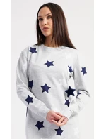 Dámské domácí šaty s dlouhým rukávem Hvězdy