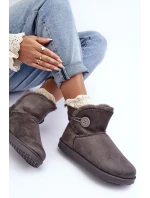 Ocieplené Dámské Sněžky Se Zdobením Šedá Siriol