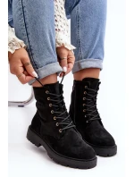 Dámské Workery Botky na Zip Černé Ninsuni