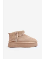 Sněhule na platformě s vzorem béžové Udra