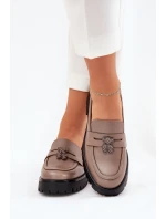 Kožené Dámské Mokasíny S Připínkou Medvěd Vinceza 18109 Béžové Kožené Dámské Mokasíny S Připínkou Medvěd Vinceza 18109 Béžové