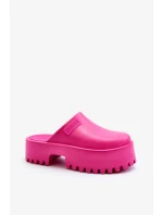 Dámské pantofle na platformě Big Star - fuchsia Dámské pantofle na platformě Big Star - fuchsia