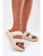 Dámské pěnové pantofle s pásky Big Star – béžové