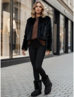 Dámské černé semišové sněhule FashionStreet ZY1279