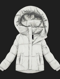 Bílá dámská oversize bunda pro přechodné období S'West (B2003-26)