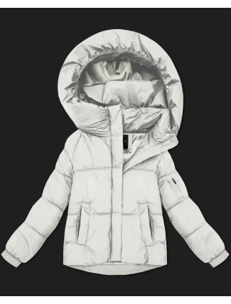 Bílá dámská oversize bunda pro přechodné období S'West (B2003-26)