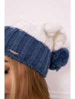 Paris fleecová čepice K212 bílá+džíny