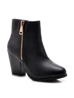 Parádní černé kotníčkové dámské boty s módním zipem