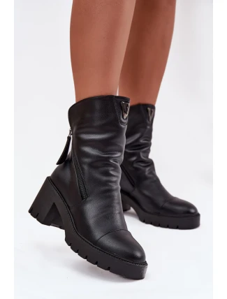 Boty na podpatku model 218068 Step in style Boty na podpatku model 218068 Step in style