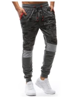 Pánské kamuflážní antracitové tepláky FashionStreet UX3628