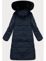 Tmavě modrá hrubší dámská zimní bunda s nákupní taškou Navahoo (FAHMIYAA) Tmavě modrá hrubší dámská zimní bunda s nákupní taškou Navahoo (FAHMIYAA)