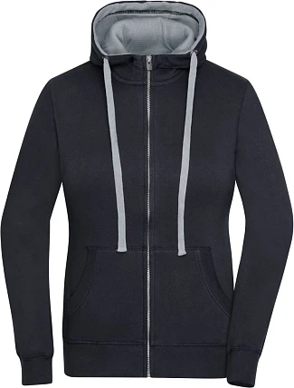 Daiber JN 962 Dámská mikina s kapucí "Lifestyle" 02.0962 black/grey heather Daiber JN 962 Dámská mikina s kapucí "Lifestyle" 02.0962 black/grey heather
