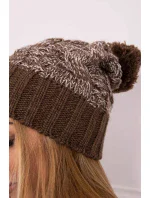 Čepice Paris fleece K213 hnědá+ecru Čepice Paris fleece K213 hnědá+ecru