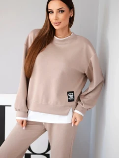 Dámský komplet s máslovou mikinou a fango tepláky