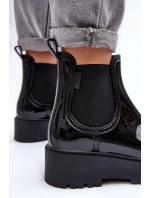 Lakované Kalhoty Boty Na Platformě Big Star MM274395 Černé