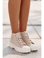 Vysoký Látkové tenisky na platformě Big Star LL274160 Béžová