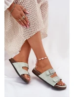 Dámské Pantofle S Přezkami Mátové Oliena