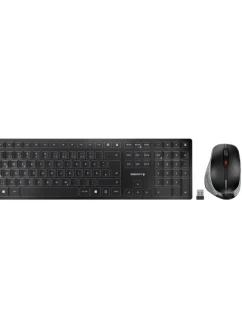 CHERRY DW 9500 SLIM Klávesnice včetně myši Univerzální RF bezdrátová + Bluetooth QWERTZ Německá černá, šedá