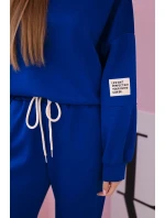 Komplet teplákové + kalhoty máslová látka chrpově modrá Komplet teplákové + kalhoty máslová látka chrpově modrá