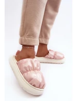 Lesklé Dámské Pantofle Růžové Big Star MM274129