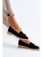 Černé Dámské Semišové Mokasíny Na Ploché Podrážce Zazoo 3420 Černé Dámské Semišové Mokasíny Na Ploché Podrážce Zazoo 3420