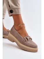 Zazoo 3429 Zamszové Dámské Mokasíny S Ozdobou Hnědé Zazoo 3429 Zamszové Dámské Mokasíny S Ozdobou Hnědé