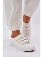 Mladistvé Nízké Tenisky Na Suchý Zip Bílé Dilan