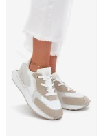 Dámské Kožené Sneakersy Big Star OO274563 Hi-Poly System Bílé