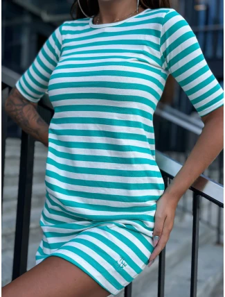 TW SK 2092 šaty.83P bílá zelená TW SK 2092 šaty.83P bílá zelená