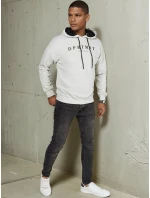 Pánská šedá mikina s potiskem FashionStreet BX5679 Pánská šedá mikina s potiskem FashionStreet BX5679