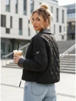 Dámská přechodná prošívaná bunda černá FashionStreet TY5622