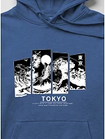 Pánská mikina s kapucí a potiskem TOKYO, modrá, FashionStreet NX5146BX Pánská mikina s kapucí a potiskem TOKYO, modrá, FashionStreet NX5146BX
