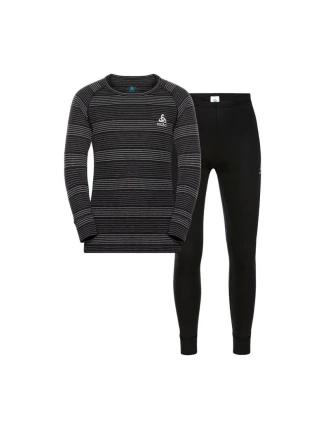 Odlo ACTIVE WARM ECO SET dlouhé spodní prádlo velikost 128cm černá-šedá Odlo ACTIVE WARM ECO SET dlouhé spodní prádlo velikost 128cm černá-šedá