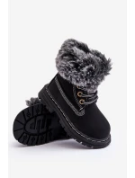 Dětské Trapery Botky na Zip s Kožíškem Černá Gerande