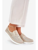 Dámské Polobotky Nazouvací S Děrováním Zlaté Azethia