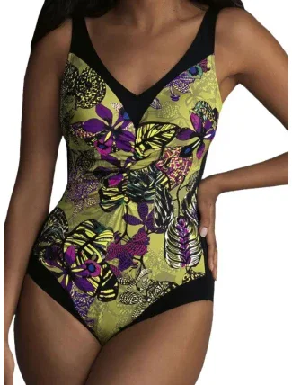 Jednodílné plavky 7319 M2 černo-khaki - Anita Jednodílné plavky 7319 M2 černo-khaki - Anita