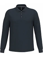 Kariban K 243 Pánské piqué polo s dlouhým rukávem 20.K243 navy