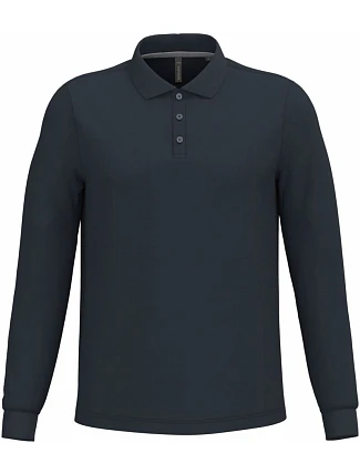 Kariban K 243 Pánské piqué polo s dlouhým rukávem 20.K243 navy