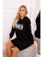 Šaty s reflexním potiskem černé